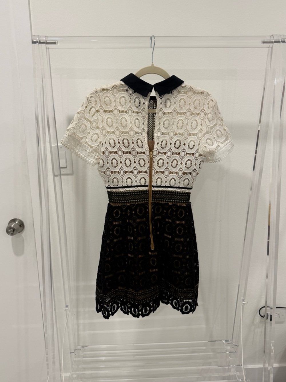 SELF PORTRAIT LACE PATTERN MINI DRESS - Picture 5 of 8